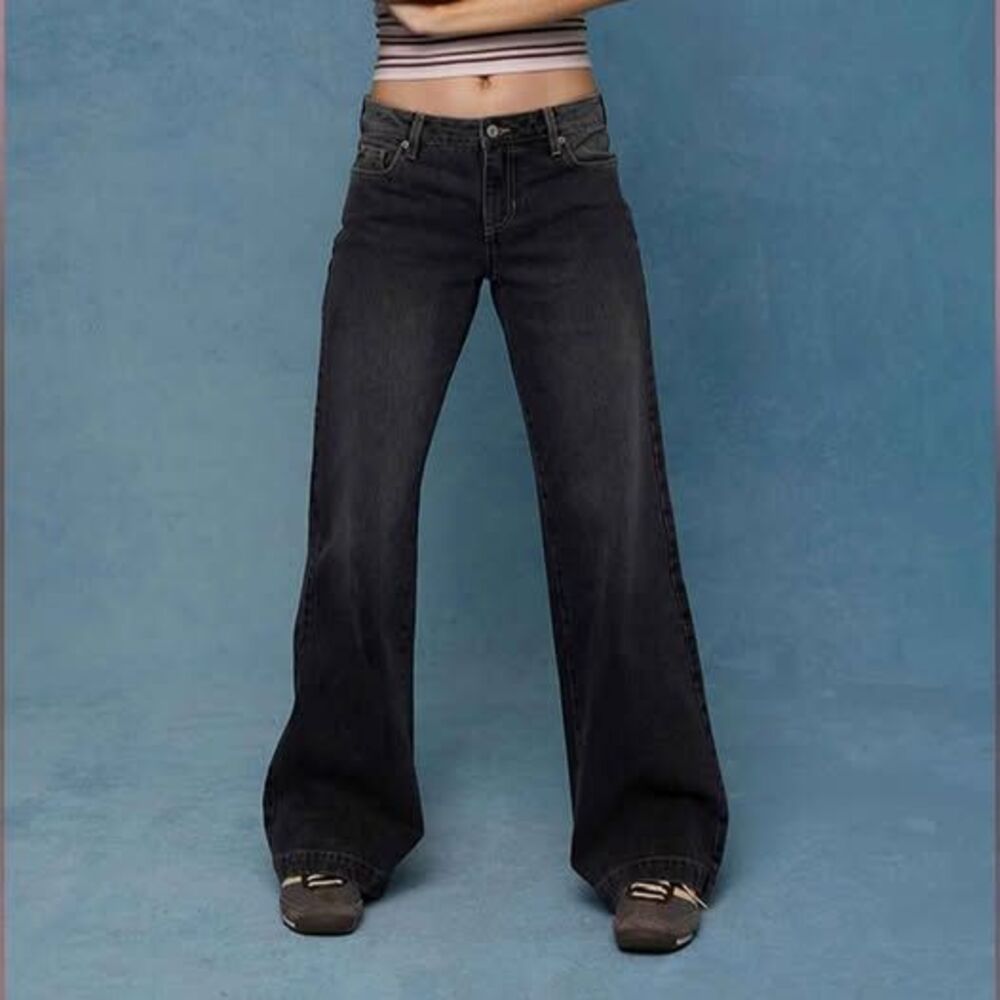 Pacsun Casey Low Rise Baggy Jeans Black -24 short